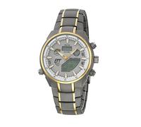 ETT Eco Tech Time Funk Solar Weltzeit Herren Uhr Chronograph mit Titan Armband EGT-11336-40M