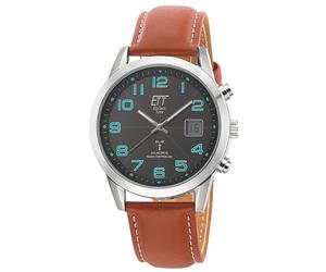 ETT Eco Tech Time Funk-Solaruhr für Herren Basic Braun/Schwarz EGS-11499-22L