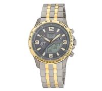 ETT Eco Tech Time Herrenuhr Funk-Solar Professional Worldtimer Zweifarbig EGT-11722