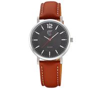 ETT Eco Tech Time Solaruhr für Herren mit Lederband Braun/Schwarz EGS-12159-21L