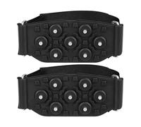 ETUCYNG 2 Paar Eisklampen Schuhe 12,1x4,7x1,2 cm Spikes Für Schuhe Winter Spikes Schuhes Glatteis Mit 7 Edelstahl Zähne Anti-rutsch Schuhkrallen Für Schneeschuhe Eisschuhe Sohle Wandern Winter