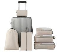 ETUCYNG Kompressionstaschen - Kompressionsbeutel für Gepäck Reise - Organizer Koffer 6 Teile für Kleidung Schuhe Decken Daunen