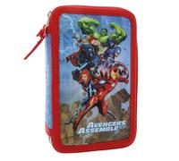 Etui Avengers Marvel 3 Fächer und 3 Reißverschlüsse Schultasche für Stifte und Farben Komplett mit dreifachem Fach