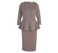 Etuikleid ALBA MODA "Kleid Kleid", Damen, Gr. 38, N + K Gr, beige (taupe), Obermaterial: 85% Viskose CV. 15% Elasthan EL., Modern, normal, Kleider Etuikleid (32317859-38) taupe