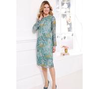 Etuikleid CLASSIC BASICS "Kleid", Damen, Gr. 44, Normalgrößen, grün (kalkmint, salbei, bedruckt), 100% Polyester, gemustert, mehrfarbig, knielang, Rundhals, Kleider Etuikleid (52019656-44) kalkmint, s