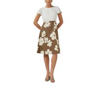 Etuikleid S.OLIVER BLACK LABEL, Damen, Gr. 42, N-Gr, nouigat aop, Web, Obermaterial: 97% Baumwolle, 3% Elasthan, bedruckt, unifarben mit Farbeinsätzen, körpernah kniefrei, Rundhals, abgesteppte Kante,