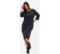 Etuikleid SHEEGO "Etuikleid", Damen, Gr. 58, Normalgrößen, blau (tiefblau), Jersey, 70% Polyester, 25% Viskose, 5% Elasthan, unifarben, knielang, Rundhals, Kleider Etuikleid (91382513-58) tiefblau