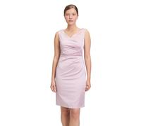Etuikleid VERA MONT "Damen mit Raffung", Damen, Gr. 44, Normalgrößen, rosa (foggy rose), Satin, Obermaterial: 96% Polyester, 4% Elasthan; Futter: 100% Polyester, figurbetont kurz, V-Ausschnitt, Kleide