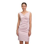 Etuikleid VERA MONT "Damen mit Raffung", Damen, Gr. 46, Normalgrößen, rosa (foggy rose), Satin, Obermaterial: 96% Polyester, 4% Elasthan; Futter: 100% Polyester, figurbetont kurz, V-Ausschnitt, Kleide