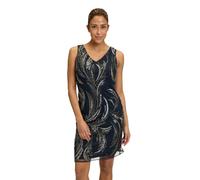 Etuikleid VERA MONT "Damen mit Stickerei", Damen, Gr. 36, Normalgrößen, blau (silber, dunkelblau), Spitze, Obermaterial: 100% Polyamid; Besatz: 100% Polyester; Futter: 100% Polyester, festlich, figuru