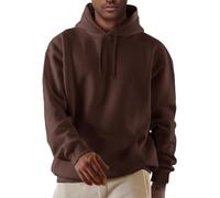 EUDOLAH Damen Herren Langarm Fleece Kapuzenpullover Hip Hop Hoodie Sweatshirt Paare Unisex Kapuzenjacke mit Tasche Z-Kaffee XL