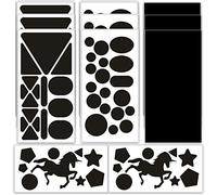 EUDUQ 11 Blatt Daunenjacke Flicken Reparaturset,126 Stück Nylon Flicken selbstklebend Stoff, Daunenjacke Patches Reparatur für Jacken,Elte,Oberbekleidung,Schlafsack (Schwarz)