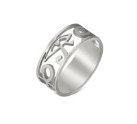 EUEAVAN Ankh Kreuz Ring Schlüssel des Lebens Auge des Horus Altägyptisches Symbol Schutz Amulett Schmuck Religion Geschenk für Frauen Männer (silber, 9)