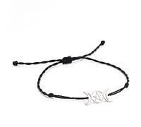 EUEAVAN Dreifach-Mond-Göttin, Pentagramm, Stern, Wachs-Armband, Amulett, Pentagramm, Religion, Armreif aus Edelstahl, Schmucksymbol, Hexerei, Geschenk