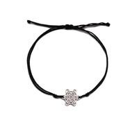 EUEAVAN Metatron Würfel Armband Einstellbare Heilige Geometrie Armband Erzengel Handmade geflochtene Seil Lucky Red String Armband Kabbala Amulett Statement-Schmuck Frauen (Silber 2)