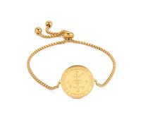 EUEAVAN Siegel des 7. Erzengels Michael Armband für Frauen Siegel der sieben Erzengel Talisman Saint Michael Edelstahl Amulett Heidnischer Schmuck (Erzengel Gold)