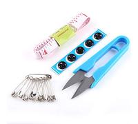 Eujgoov Großer Nähkasten, 10-teiliges Set mit Einfädler, Nadel, Maßband, Kunststoff, Transparente Aufbewahrung für Zuhause, Basteln, Kleidung, DIY-Design, 14,5 X 7 X 9,5 Cm (Rosenrot)