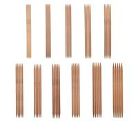 Eujgoov Set mit 11 Bambus-Doppelspitz-Stricknadeln, Bambusnadeln, Stricknadel-Set, 11 Größen