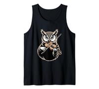 Eule spielt Violine Klassik Orchester Musik Tank Top