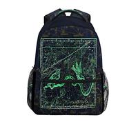 Eule Vogel Grün Stern Schulter Student Rucksacks Bookbags Kinderrucksack Büchertasche Rucksäcke für Teen Mädchen Jungs