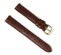 Eulit Ersatzband Uhrenarmband Leder Teju-Print braun 14mm 23701G