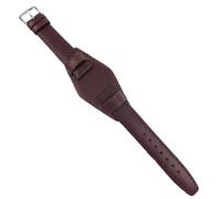 Eulit Ersatzband Uhrenarmband mit Unterlage Leder braun Kalb 20mm 23830S