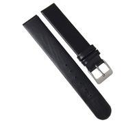 Eulit Kalb Uhrenarmband schwarz Nubukleder XL Länge gleichlaufend