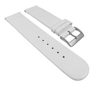 Eulit Kalb Uhrenarmband weiß Nubukleder glatt flach gleichlaufend