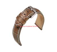 Eulit Kalbleder mit Krokoprägung Guinea Chrono "24mm" E606013624231