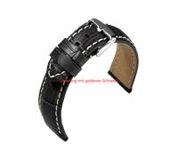 Eulit Kalbleder mit Krokoprägung Guinea Chrono "24mm" E606013724101