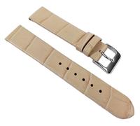 Eulit Rainbow Uhrenarmband Kalbsleder beige Krokoprägung flach