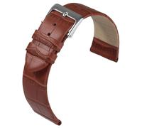 Eulit Rainbow Uhrenarmband Kalbsleder braun Krokoprägung flach