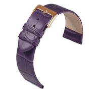 Eulit Rainbow Uhrenarmband Kalbsleder lila Krokoprägung rembordiert
