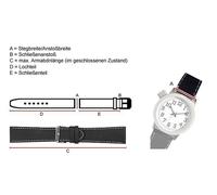 Eulit Rainbow Uhrenarmband rot Kalbsleder Krokoprägung flach