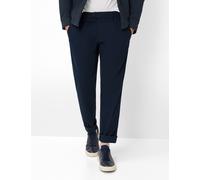 Bundfaltenhose EUREX BY BRAX "Style LUIS", Herren, Gr. 52, Normalgrößen, navy, Web, 61% Baumwolle, 36% Lyocell, 3% Elasthan, Hosen (70218610-52) navy