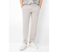 Bundfaltenhose EUREX BY BRAX "Style LUIS", Herren, Gr. 29, Normalgrößen, silberfarben, Web, 61% Baumwolle, 36% Lyocell, 3% Elasthan, Hosen (33809512-29) silberfarben