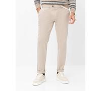 Chinohose EUREX BY BRAX "Style JOHN", Herren, Gr. 25U, Unterbauchgrößen, beige, Web, 98% Baumwolle, 2% Elasthan, Hosen Chinohose, Twill: Flatfronthose im Modern Regular Fit (81439534-25) beige