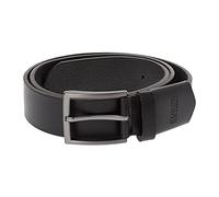 Eurex Stretcheinsatz Ledergürtel schwarz Überlänge, Gürtellänge:120 cm