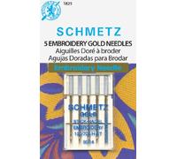 euro-notions Gold Stickerei Maschine needles-size 14/90 5/Pkg, andere, mehrfarbig
