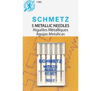 Euro-Notions Metallic Maschine Needles-Size 12/80 5/Pkg, andere, Mehrfarbig
