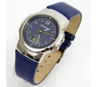 Eurochron (JUNGHANS-Werk FUNKUHR Armbanduhr EDELSTAHLGEHÄUSE LEDERARMBAND 066/4404.00