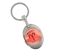 Eurofoto Schlüsselanhänger mit Namen Stephan und Sternzeichen Widder| Namens-Anhänger mit Einkaufs-Chip für Kinder und Erwachsene