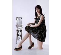 Eurohandisplay A-5 weiblich sitzend Schaufensterfigure Schaufensterpuppe Mannequin Hautfarbe mit Hocker