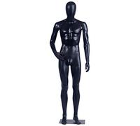 Eurohandisplay männliche Schaufensterpuppe MC-1Black matt schwarz Arme und Kopf 360 Grad drehbar Schaufensterpuppe Male Mannequin
