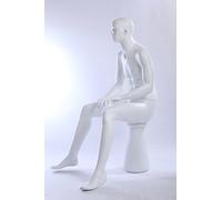 Eurohandisplay schöne abstrakte weiß Matt lackierte Schaufensterpuppe Schaufensterfigure (QT10-6 sitzend männlich)