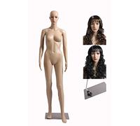 Eurohandisplay SF-5 Schaufensterpuppe mit 2 Perücken gratis weibliche Schaufenterfigur Mannequin Kopf und Arme beweglich