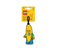 IQ Lego Banana Guy Silikon-Gepäckanhänger für Reisen, Koffer, Rucksack - Bananen-Typ, ungiftig und geruchlos, mit beschreibbarer Oberfläche auf der Rückseite zur Identifizierung des Ausweises.