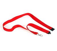 EUROPEL Schlüsselband 20mm, Karabiner, Sicherheitsverschluss, für Ausweishülle, Kartenhalter, Rot,10 Stück