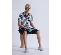 Euroton MS-12 QT-10 sitzende Schaufensterpuppe Mannequin Figur männlich Schaufensterfigur