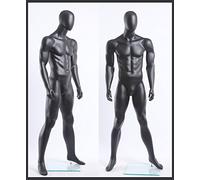 Euroton NEU MA-120-8 abstrakte schwarz lackierte männliche Schaufensterpuppe in Matt Male Mannequin
